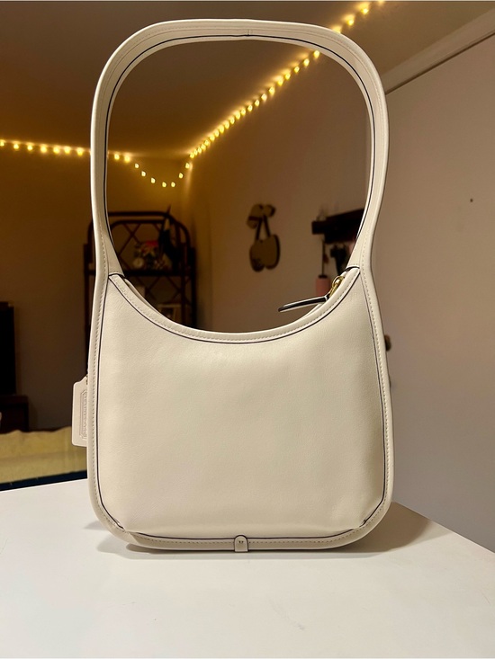 Coach Handbags - Coach Curve Zip in chalk